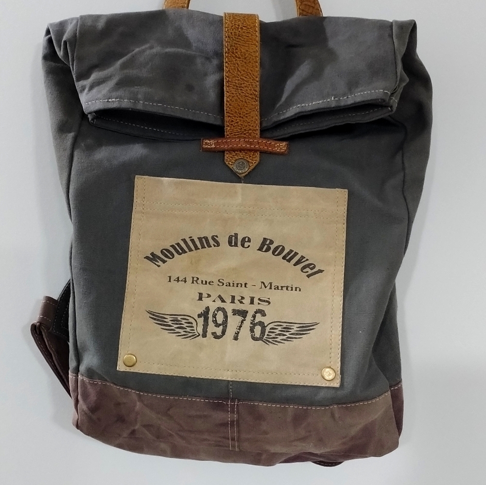 Original Myra Bag Backpack Canvas Leather Backpack